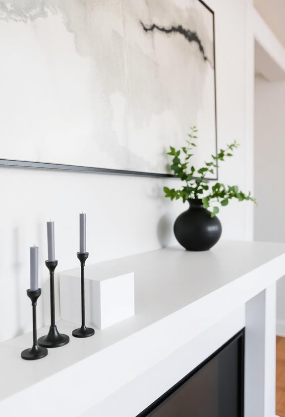 sleek simple fireplace aesthetics