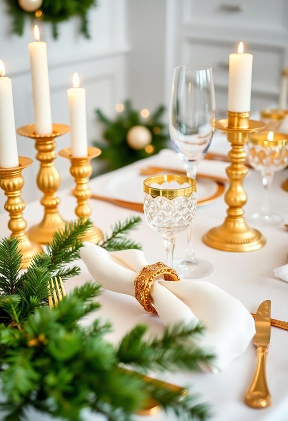 sophisticated golden embellishments