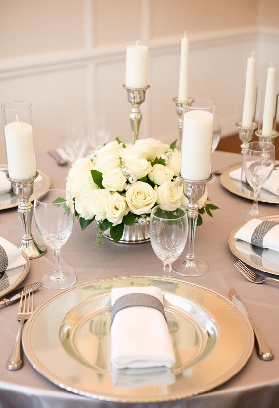 sophisticated metallic accents