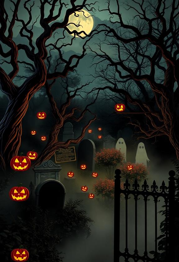 spooky decorative garden elements