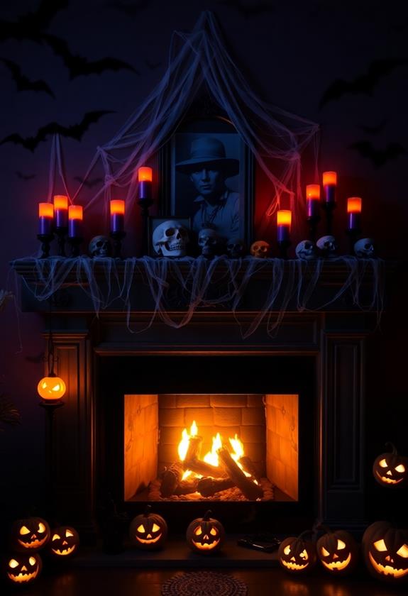 spooky decorative hearth accents