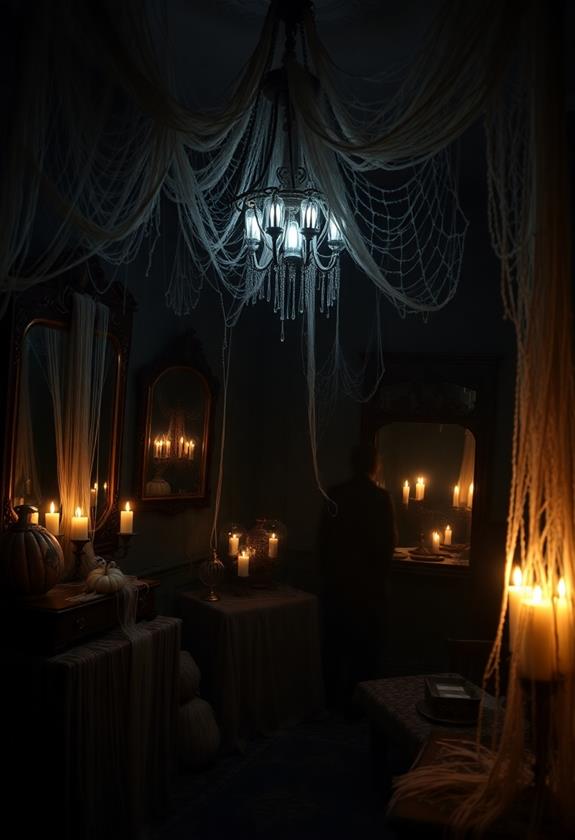 spooky spider web art