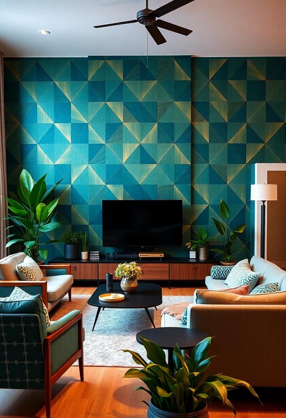 striking colorful interior design