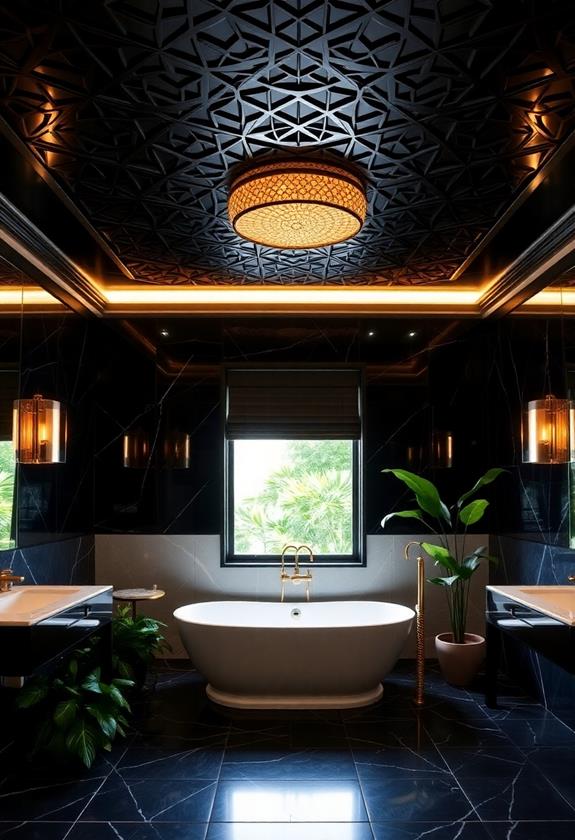 stylish black ceiling aesthetic