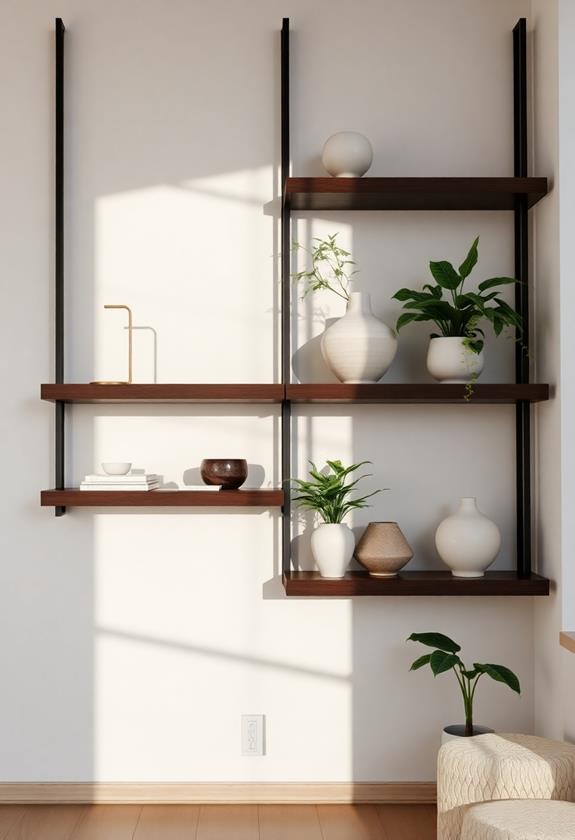 stylish floating shelves design
