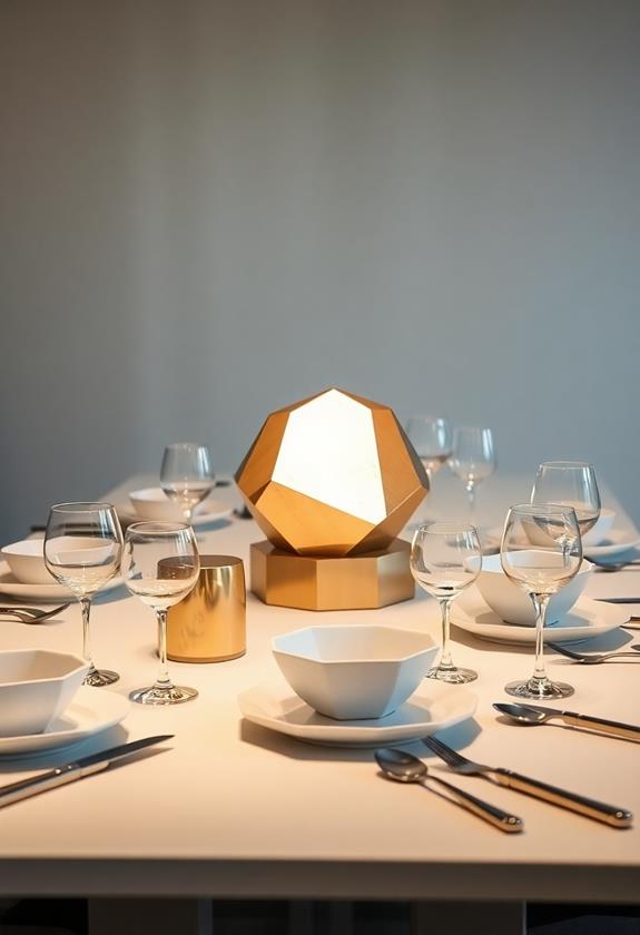 stylish geometric dining sets