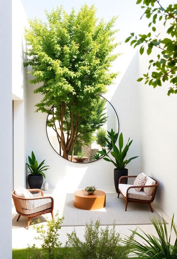 stylish reflective garden decor