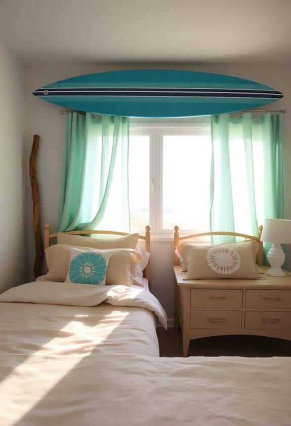 surfboard inspired home decor