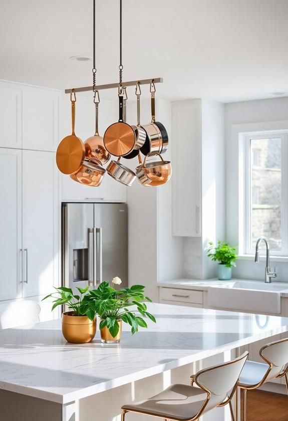 suspended kitchen storage solution