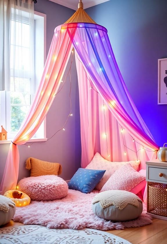 suspended outdoor shelter canopy