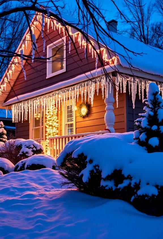 twinkling winter icicle decor