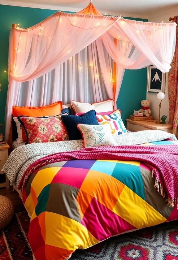 unique and colorful bedding