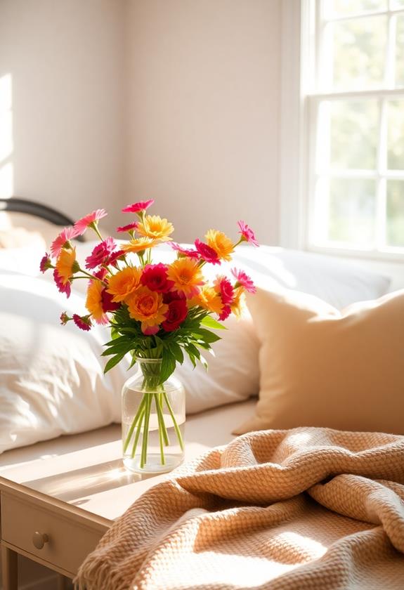 utilize vibrant floral arrangements