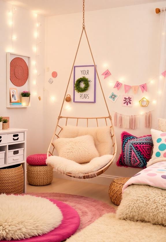 variety of hanging chairs