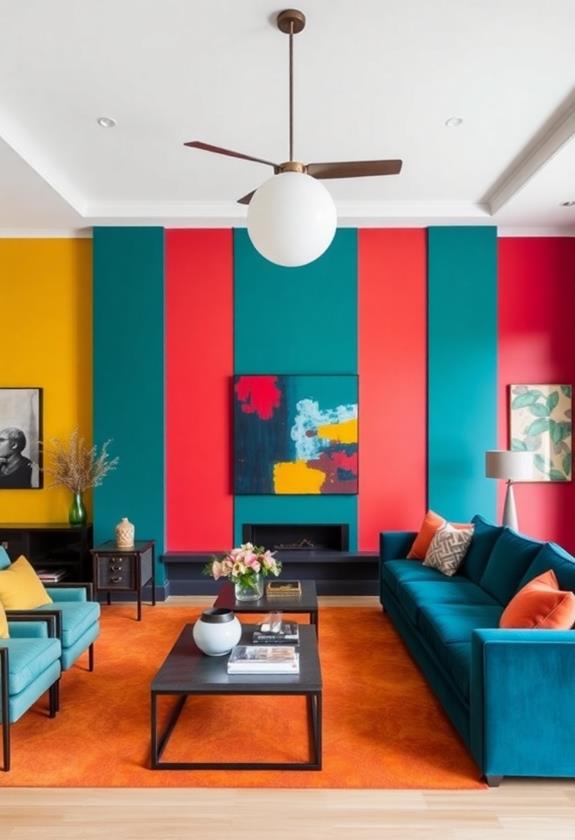 vibrant geometric color combinations