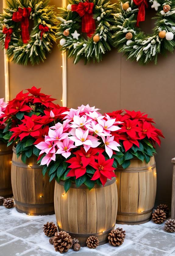 vibrant holiday floral displays