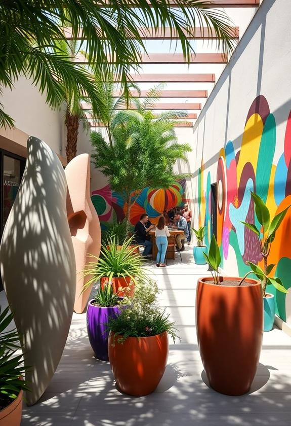 vibrant nature inspired installations