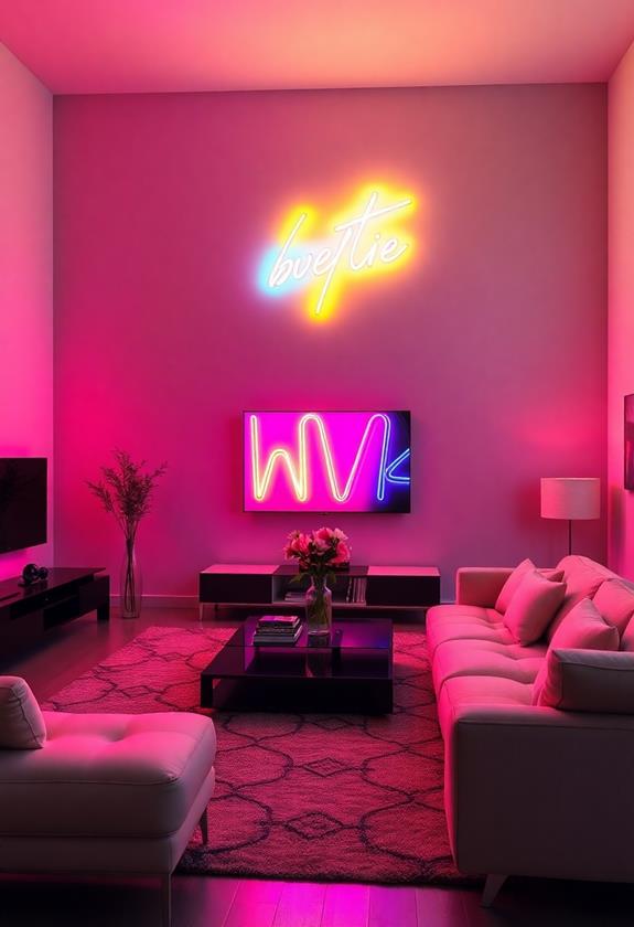 vibrant neon light creations