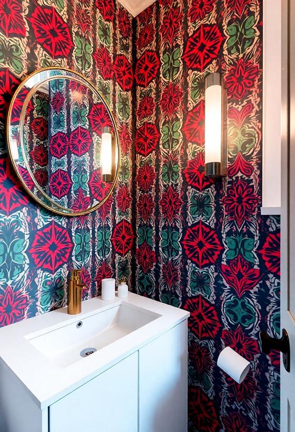vibrant patterned wall decor