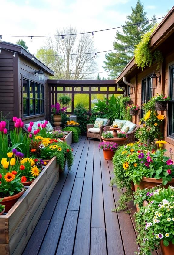 vibrant seasonal floral displays