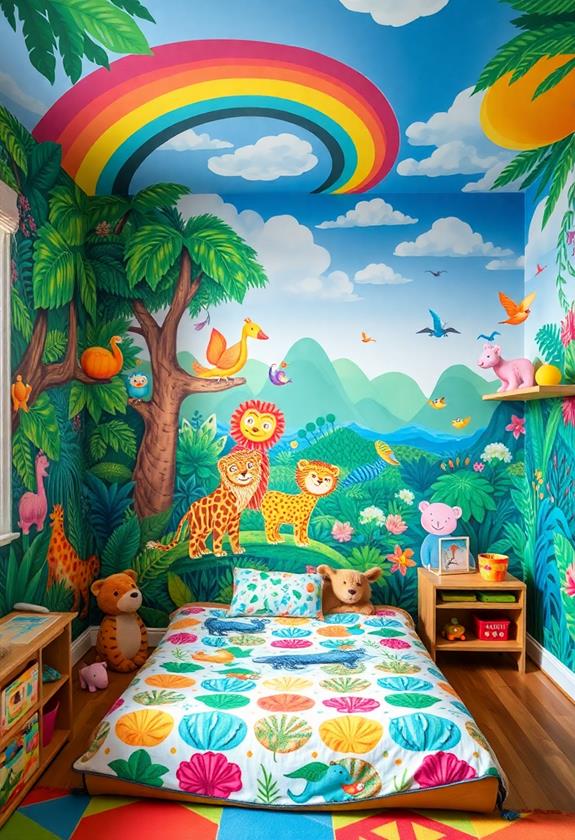 vibrant street art displays