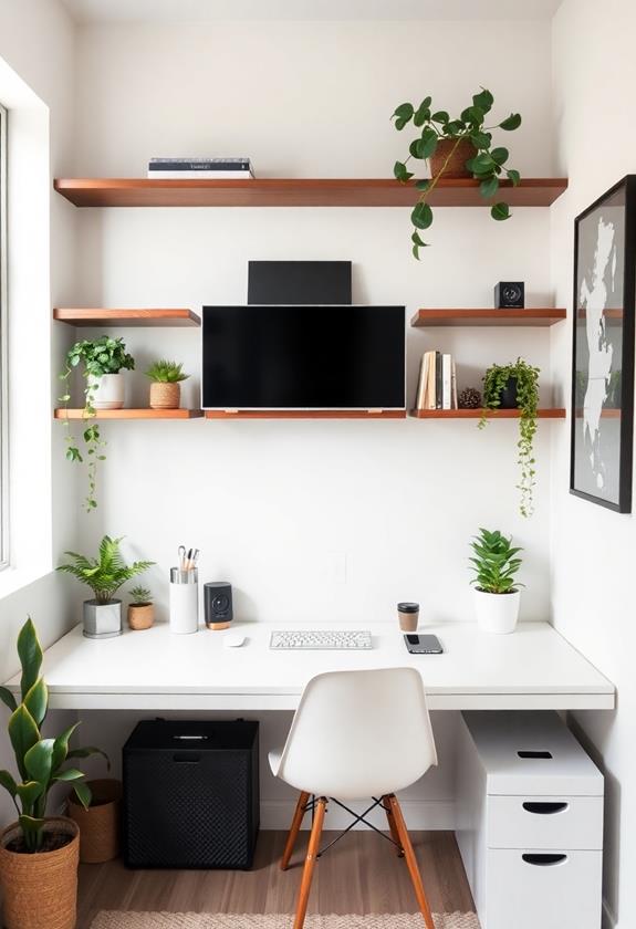 wall mounted desk solutions