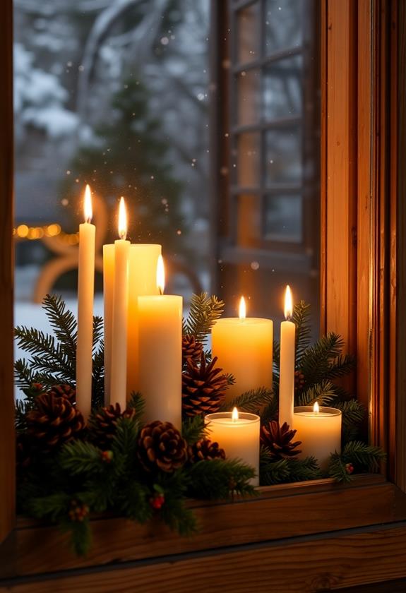 warm ambiance candle arrangements
