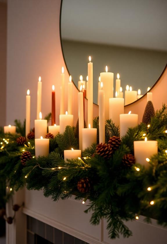 warm candle display setup