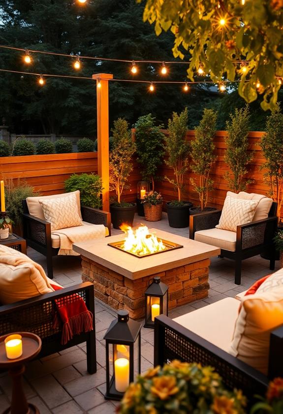 warm outdoor gathering space