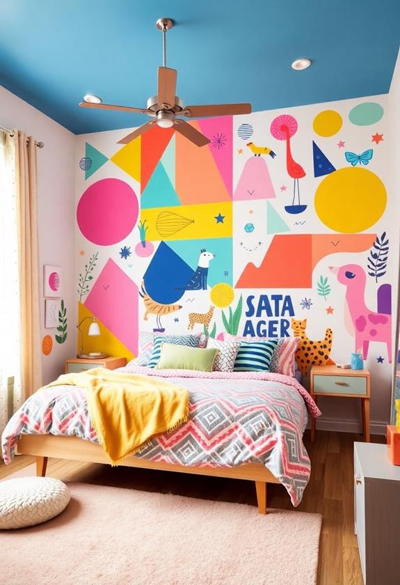 whimsical artistic wall designs