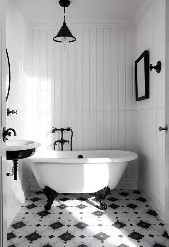 white beadboard wall panels