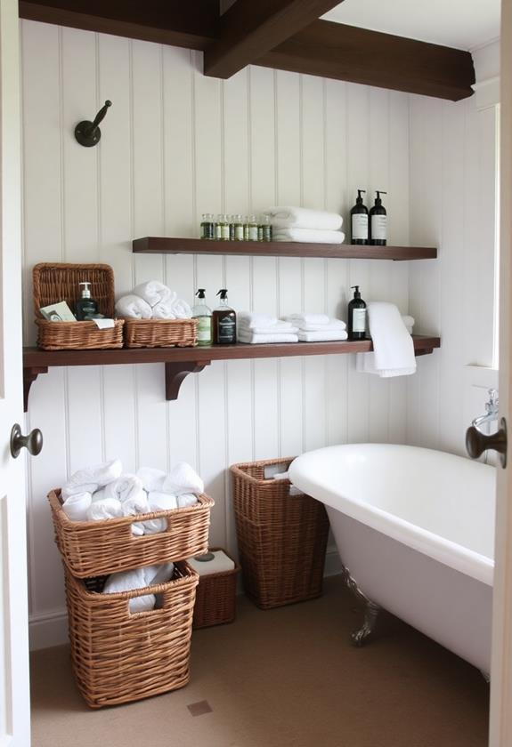 wicker basket organization solution