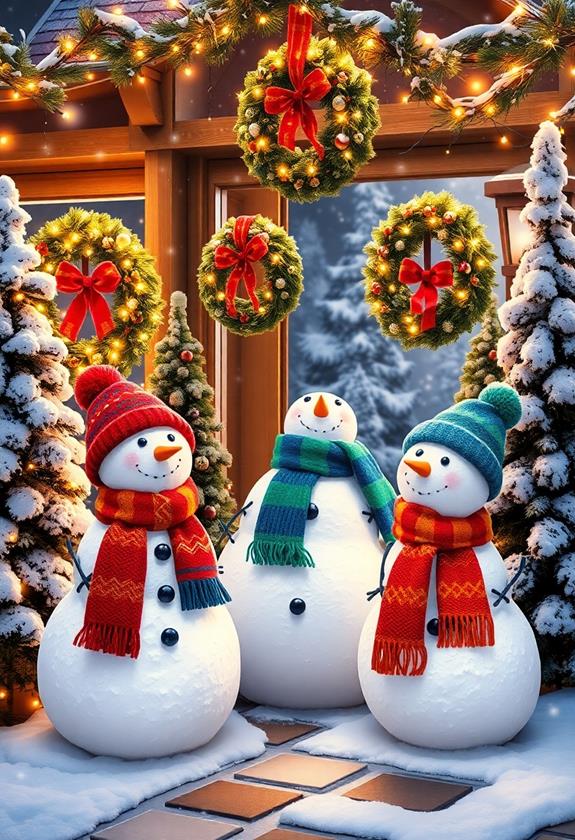 winter holiday decoration showcase