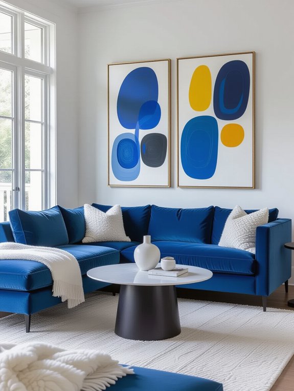 abstract art enhances decor