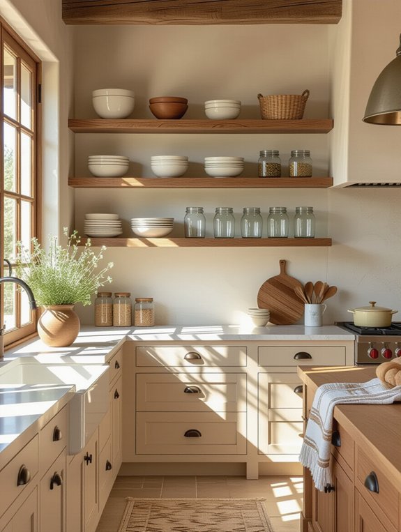 airy functional stylish shelving