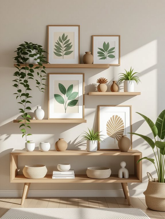 art display with shelves