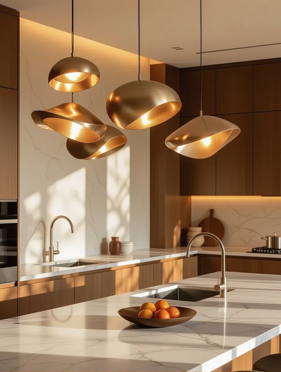 artistic lighting enhances kitchens
