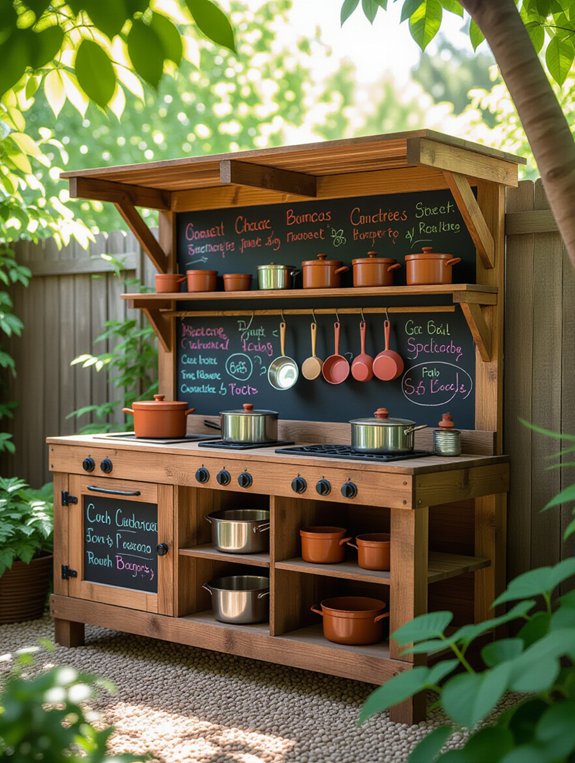 artistic outdoor mud kitchen