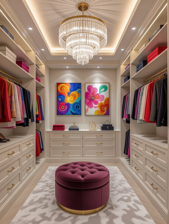 artistic personal closet decor