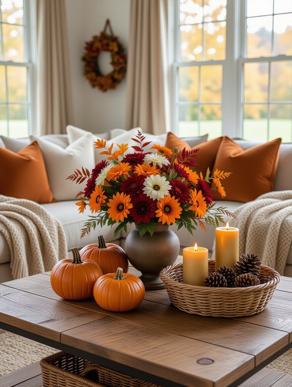 autumn themed centerpiece arrangements