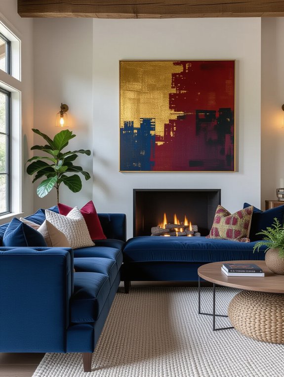 bold artwork creates focal point