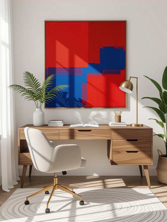 bold artwork enhances spaces