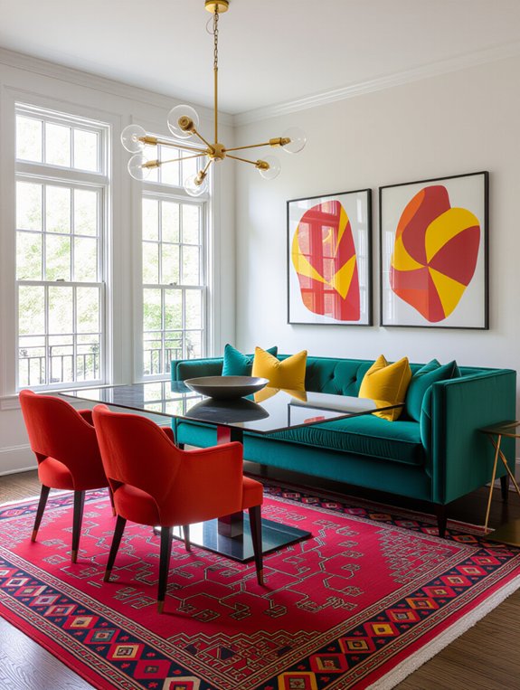 bold colors enhance spaces