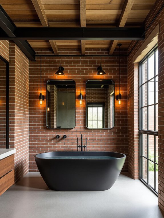 bold industrial bathroom design