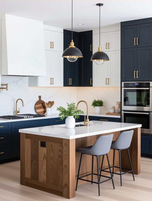 bold kitchen color contrast