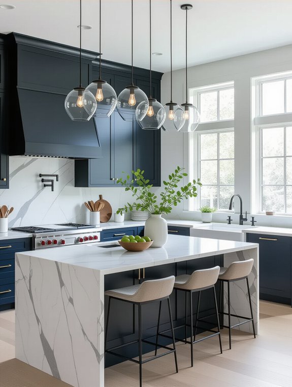 bold lighting enhances ambiance