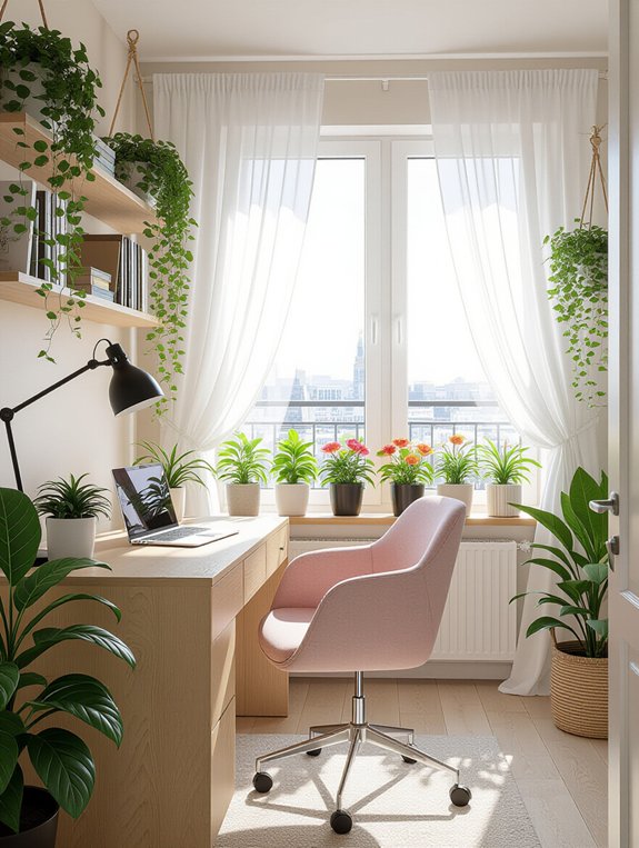 bright airy balcony office