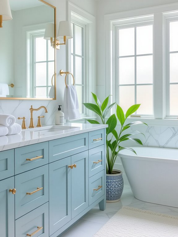 bright airy bathroom vanities