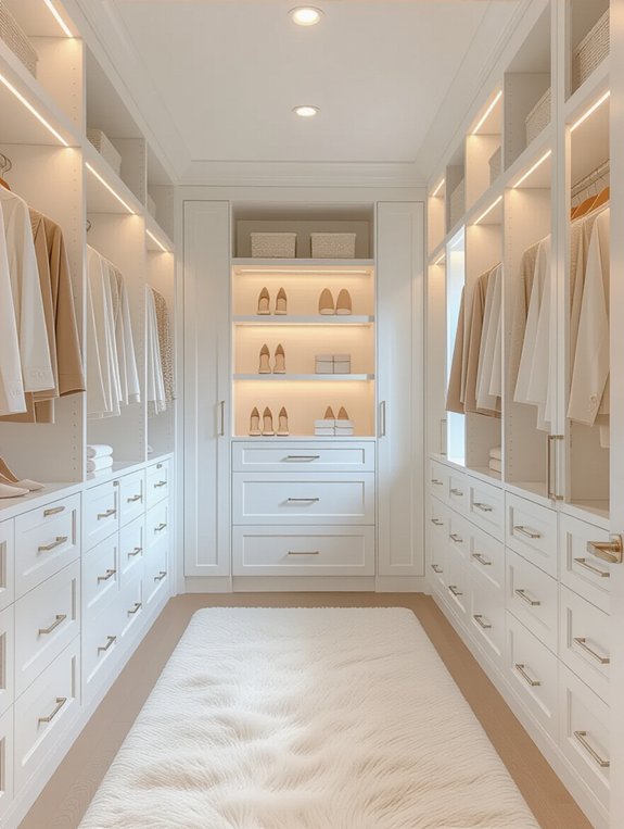 bright airy elegant closet