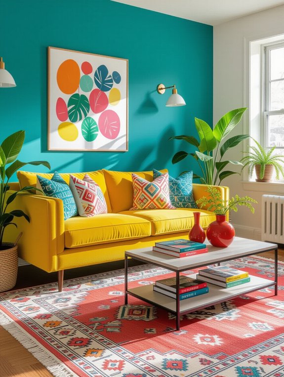 bright colors enhance spaciousness